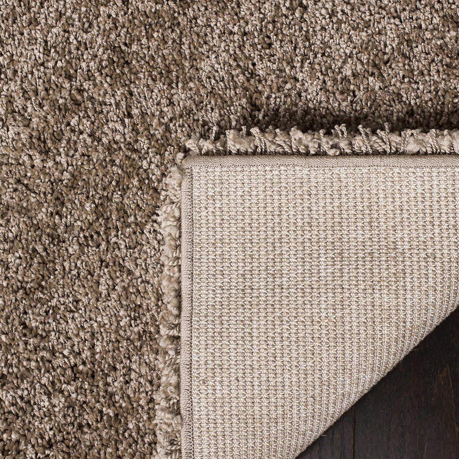 image:imageSAFAVIEH Milan Shag Collection Area Rug 51 x 8 Aqua Blue Solid Design NonShedding amp Easy to Clean Plush Thick Pile Ideal for Living Room Bedroom SG1806060Dark Beige