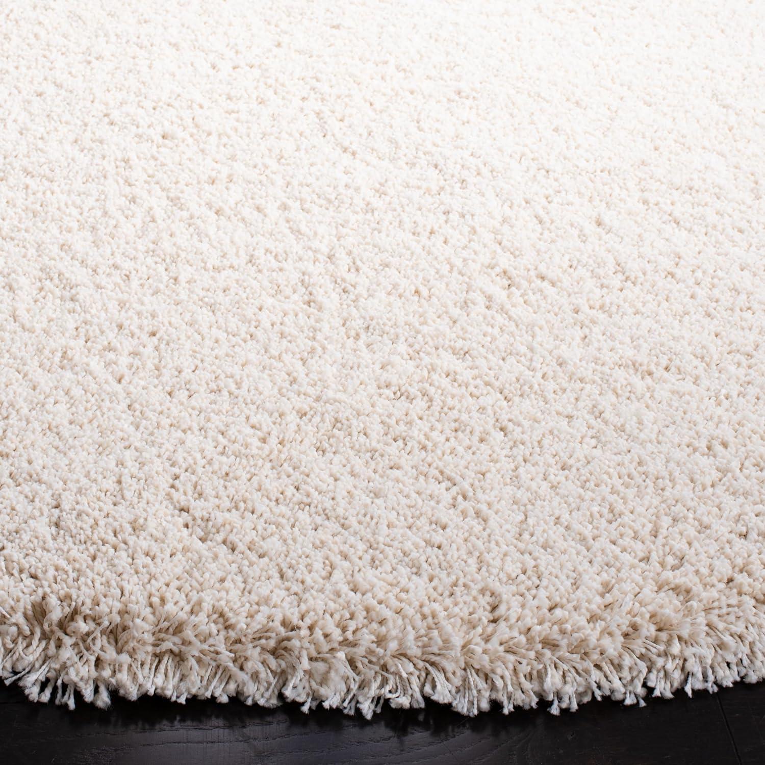 image:imageSAFAVIEH Milan Shag Collection Area Rug 51 x 8 Aqua Blue Solid Design NonShedding amp Easy to Clean Plush Thick Pile Ideal for Living Room Bedroom SG1806060Ivory