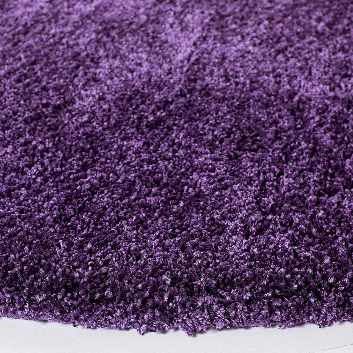 image:imageSAFAVIEH Milan Shag Collection Area Rug 51 x 8 Aqua Blue Solid Design NonShedding amp Easy to Clean Plush Thick Pile Ideal for Living Room Bedroom SG1806060Purple