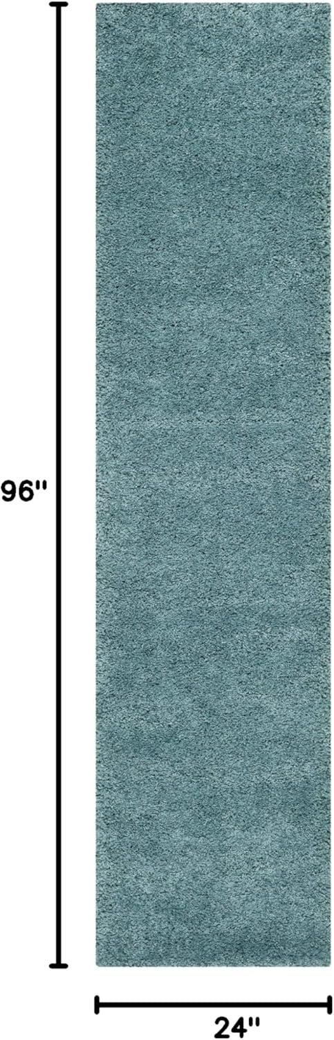 image:imageSAFAVIEH Milan Shag Collection Area Rug 51 x 8 Aqua Blue Solid Design NonShedding amp Easy to Clean Plush Thick Pile Ideal for Living Room Bedroom SG1806060Aqua Blue