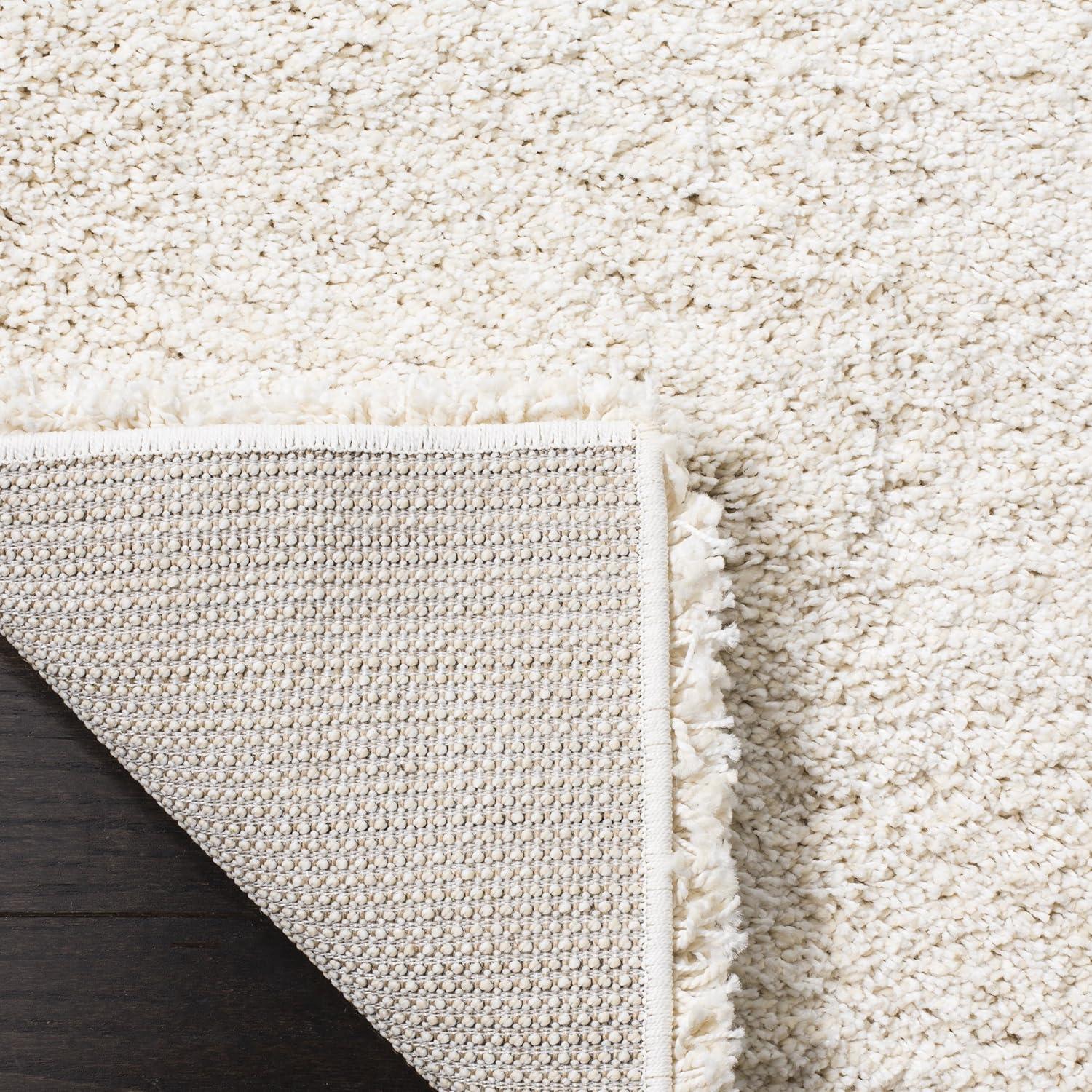 image:imageSAFAVIEH Milan Shag Collection Area Rug 51 x 8 Aqua Blue Solid Design NonShedding amp Easy to Clean Plush Thick Pile Ideal for Living Room Bedroom SG1806060Ivory