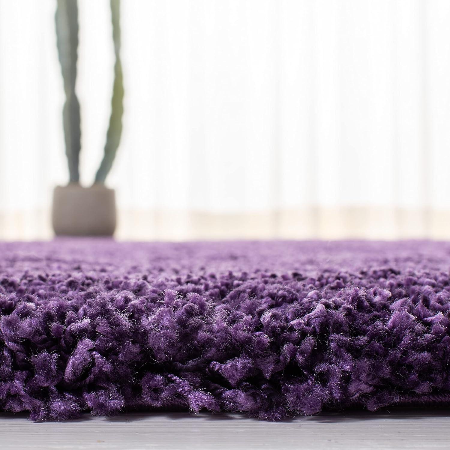 image:imageSAFAVIEH Milan Shag Collection Area Rug 51 x 8 Aqua Blue Solid Design NonShedding amp Easy to Clean Plush Thick Pile Ideal for Living Room Bedroom SG1806060Purple