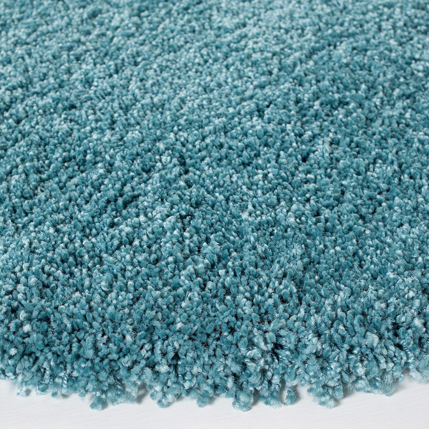 image:imageSAFAVIEH Milan Shag Collection Area Rug 51 x 8 Aqua Blue Solid Design NonShedding amp Easy to Clean Plush Thick Pile Ideal for Living Room Bedroom SG1806060Aqua Blue