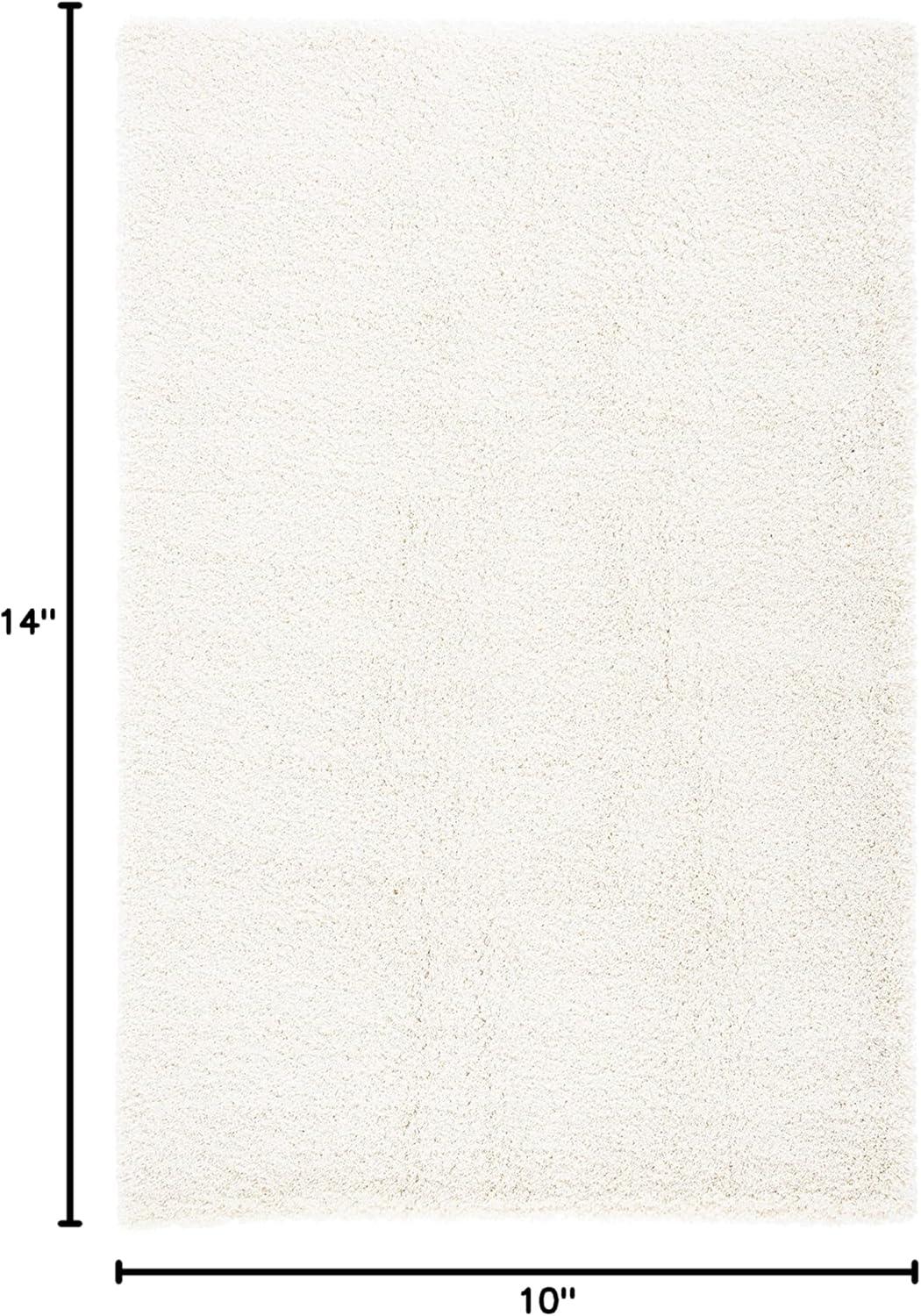 image:imageSAFAVIEH Milan Shag Collection Area Rug 51 x 8 Aqua Blue Solid Design NonShedding amp Easy to Clean Plush Thick Pile Ideal for Living Room Bedroom SG1806060Ivory