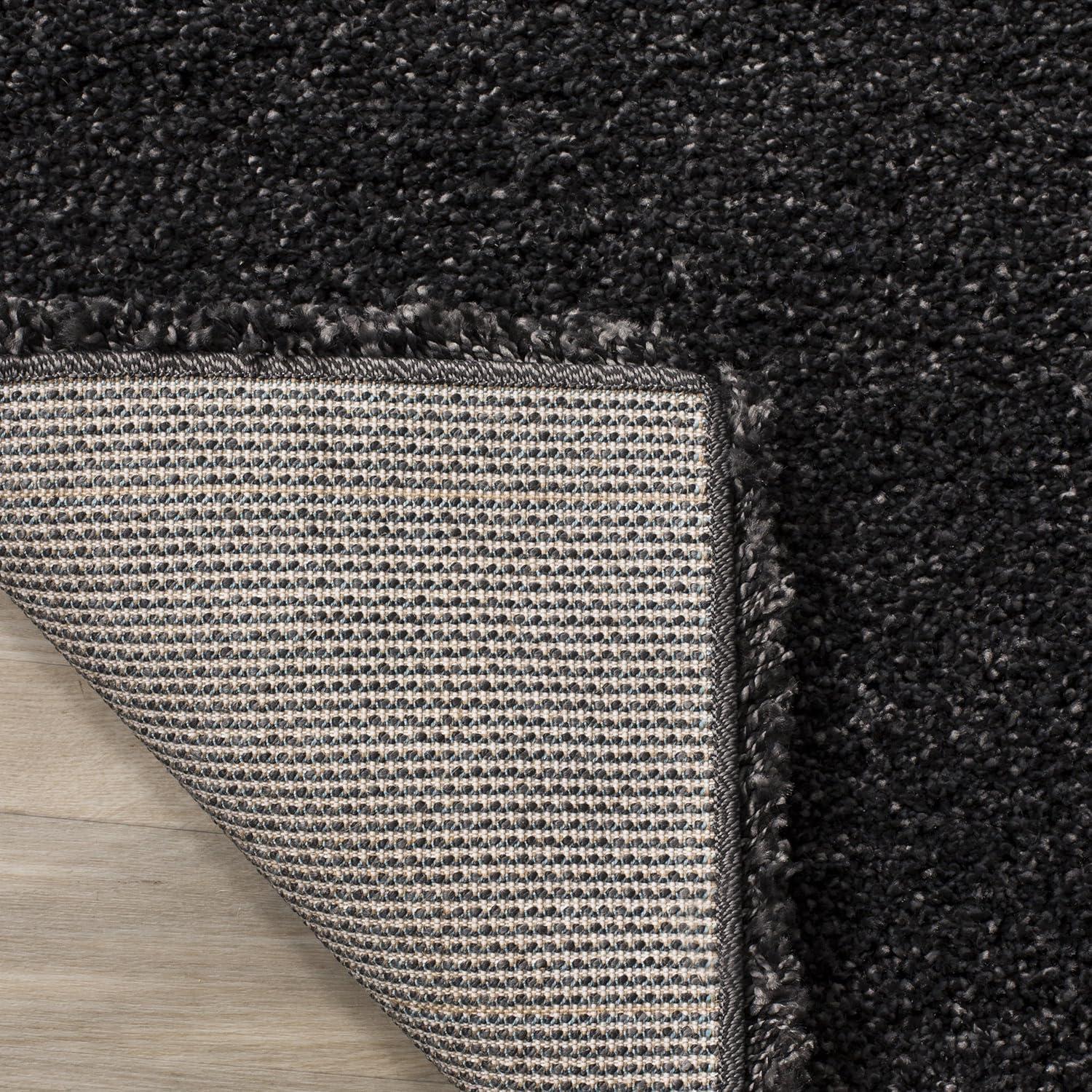 image:imageSAFAVIEH Milan Shag Collection Area Rug 51 x 8 Aqua Blue Solid Design NonShedding amp Easy to Clean Plush Thick Pile Ideal for Living Room Bedroom SG1806060Dark Grey