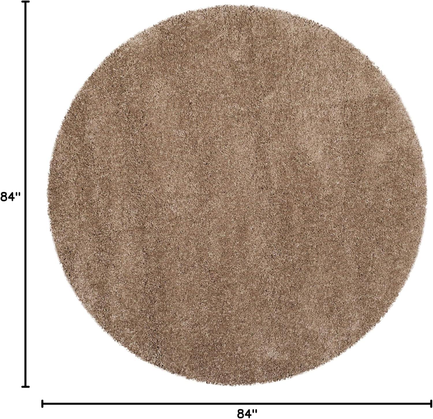 image:imageSAFAVIEH Milan Shag Collection Area Rug 51 x 8 Aqua Blue Solid Design NonShedding amp Easy to Clean Plush Thick Pile Ideal for Living Room Bedroom SG1806060Dark Beige