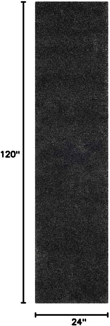 image:imageSAFAVIEH Milan Shag Collection Area Rug 51 x 8 Aqua Blue Solid Design NonShedding amp Easy to Clean Plush Thick Pile Ideal for Living Room Bedroom SG1806060Dark Grey