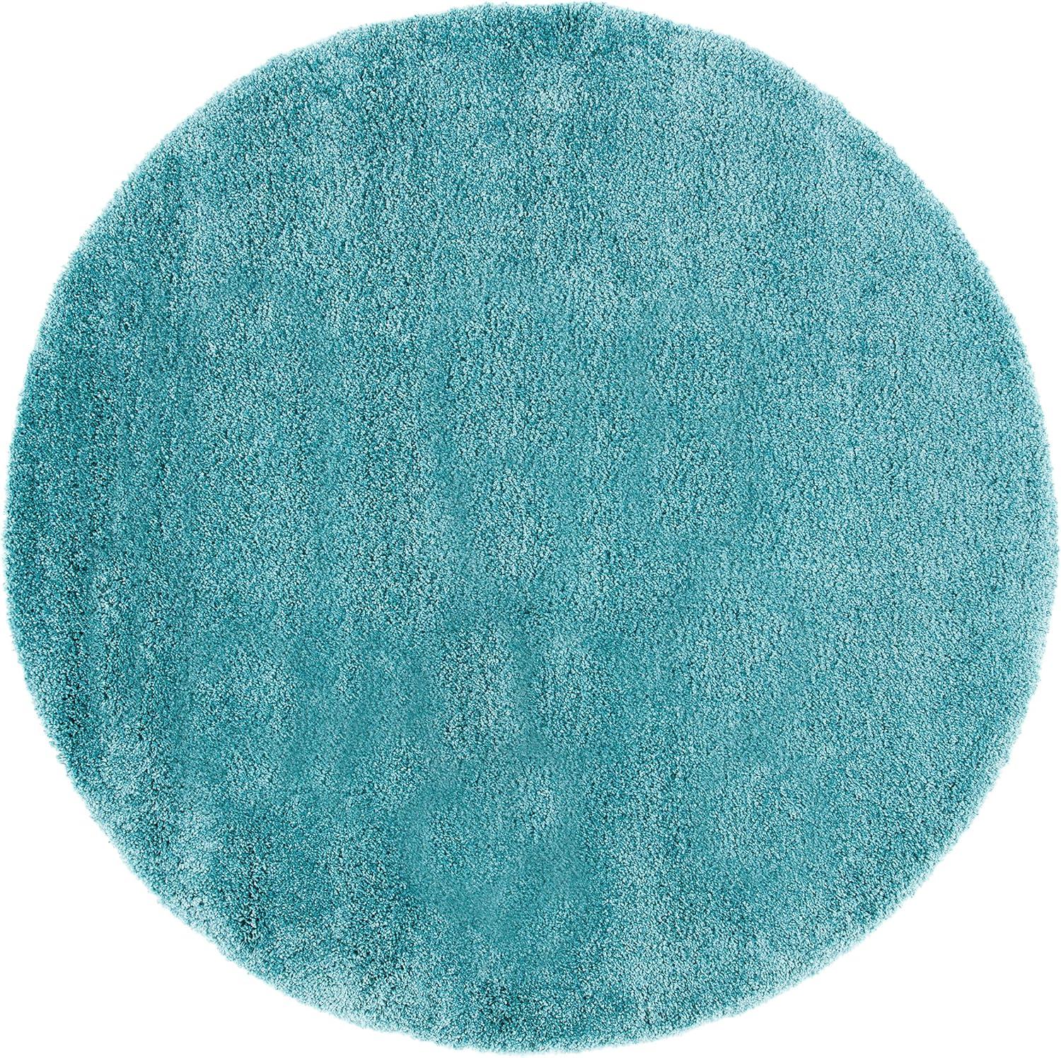 image:imageSAFAVIEH Milan Shag Collection Area Rug 51 x 8 Aqua Blue Solid Design NonShedding amp Easy to Clean Plush Thick Pile Ideal for Living Room Bedroom SG1806060Aqua Blue