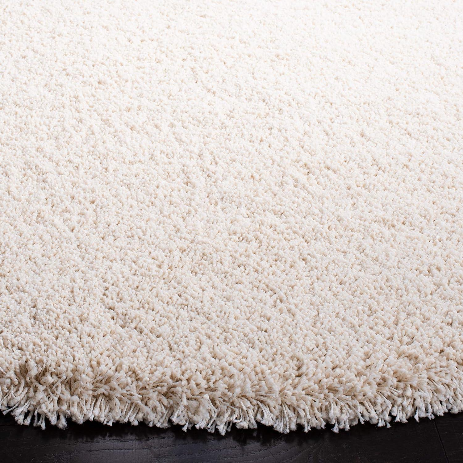 image:imageSAFAVIEH Milan Shag Collection Area Rug 51 x 8 Aqua Blue Solid Design NonShedding amp Easy to Clean Plush Thick Pile Ideal for Living Room Bedroom SG1806060Ivory