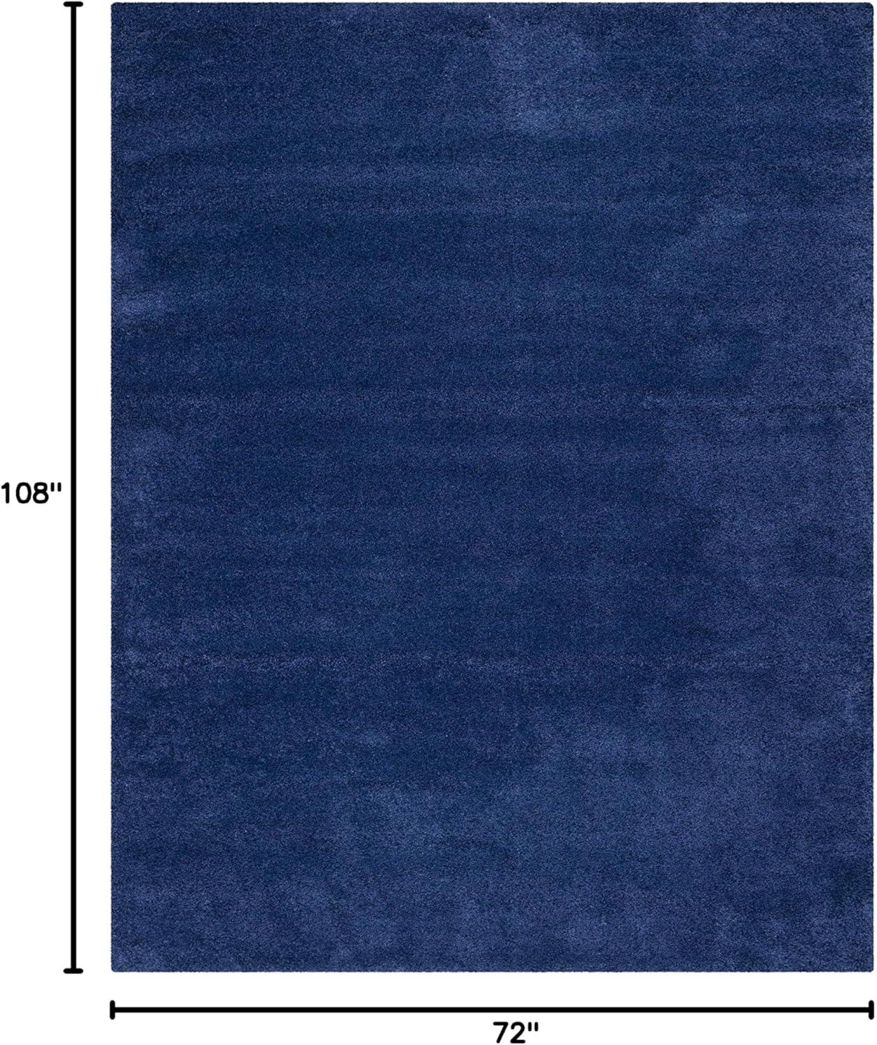 image:imageSAFAVIEH Milan Shag Collection Area Rug 51 x 8 Aqua Blue Solid Design NonShedding amp Easy to Clean Plush Thick Pile Ideal for Living Room Bedroom SG1806060Navy