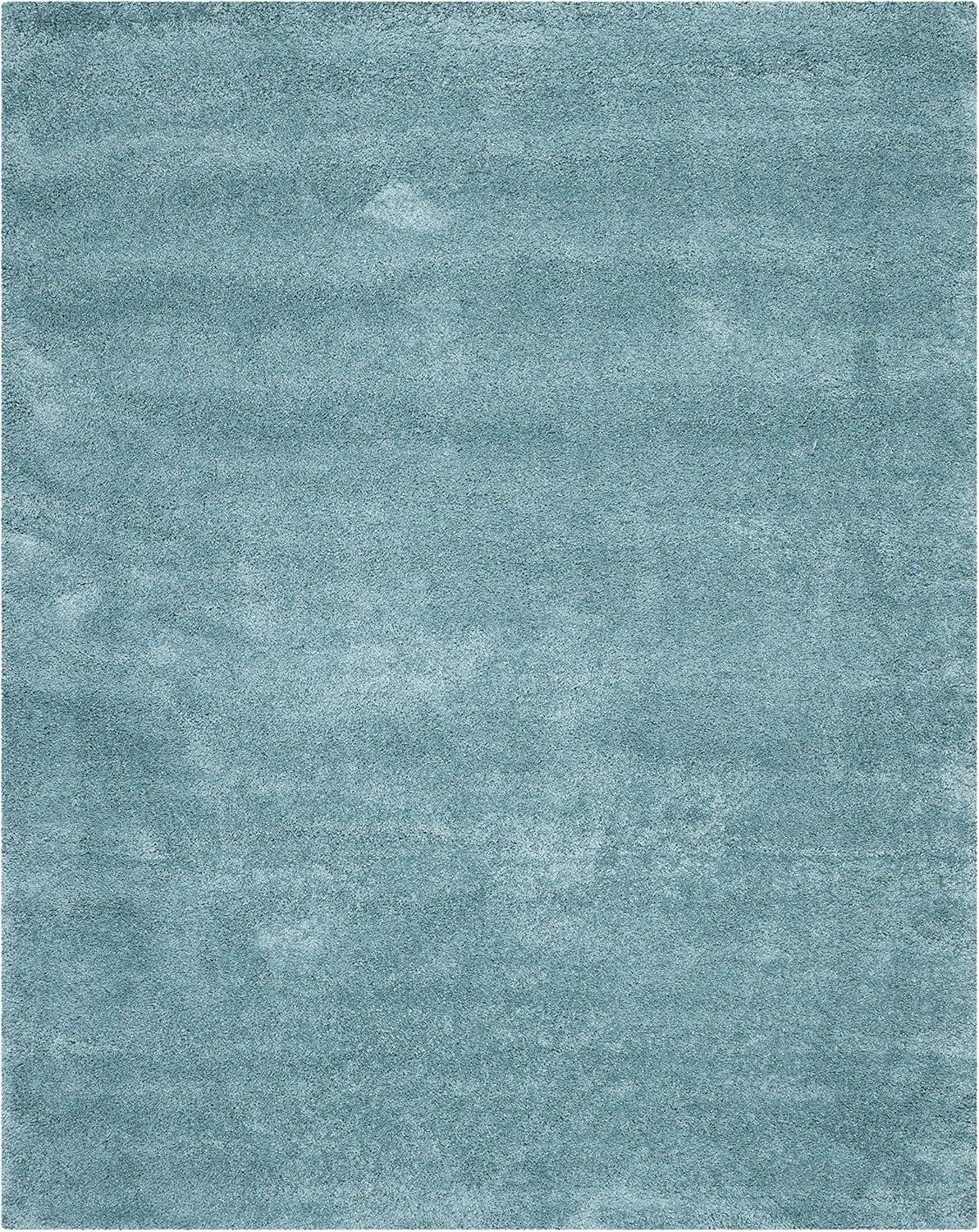 image:imageSAFAVIEH Milan Shag Collection Area Rug 51 x 8 Aqua Blue Solid Design NonShedding amp Easy to Clean Plush Thick Pile Ideal for Living Room Bedroom SG1806060Aqua Blue