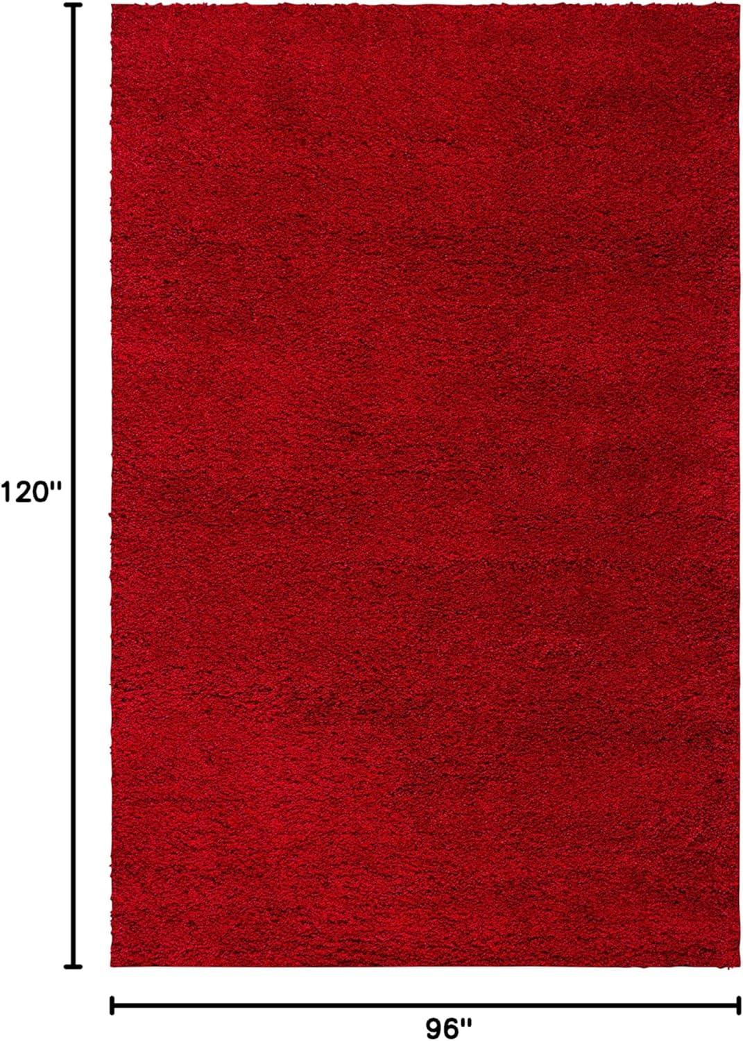 image:imageSAFAVIEH Milan Shag Collection Area Rug 51 x 8 Aqua Blue Solid Design NonShedding amp Easy to Clean Plush Thick Pile Ideal for Living Room Bedroom SG1806060Red
