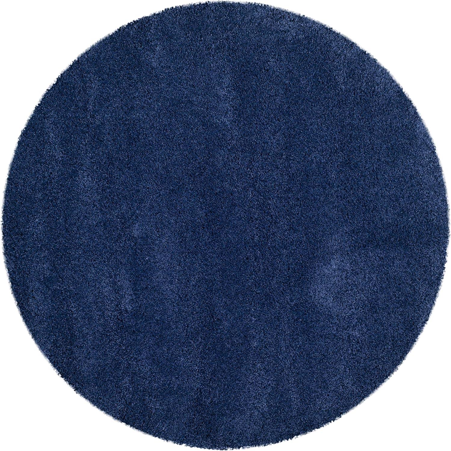 image:imageSAFAVIEH Milan Shag Collection Area Rug 51 x 8 Aqua Blue Solid Design NonShedding amp Easy to Clean Plush Thick Pile Ideal for Living Room Bedroom SG1806060Navy