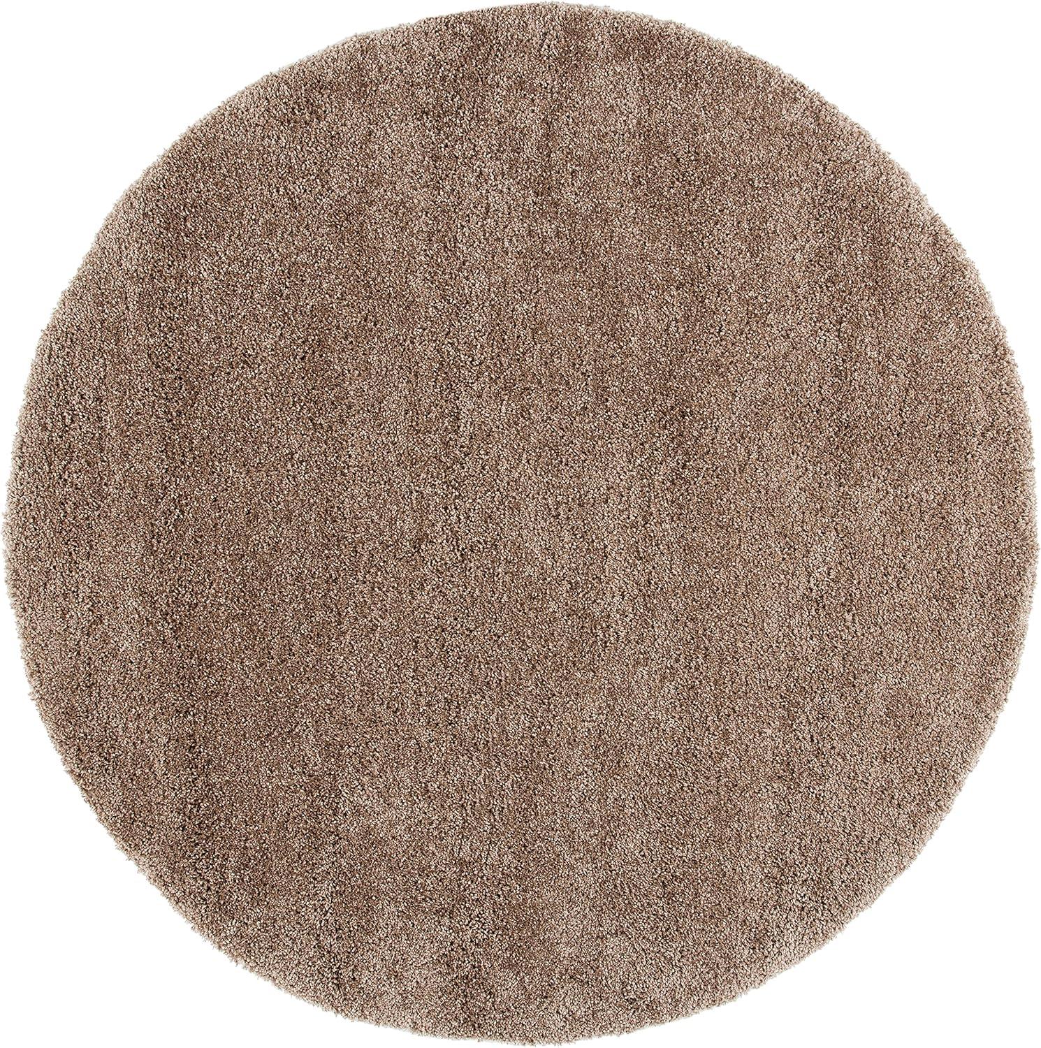 image:imageSAFAVIEH Milan Shag Collection Area Rug 51 x 8 Aqua Blue Solid Design NonShedding amp Easy to Clean Plush Thick Pile Ideal for Living Room Bedroom SG1806060Dark Beige