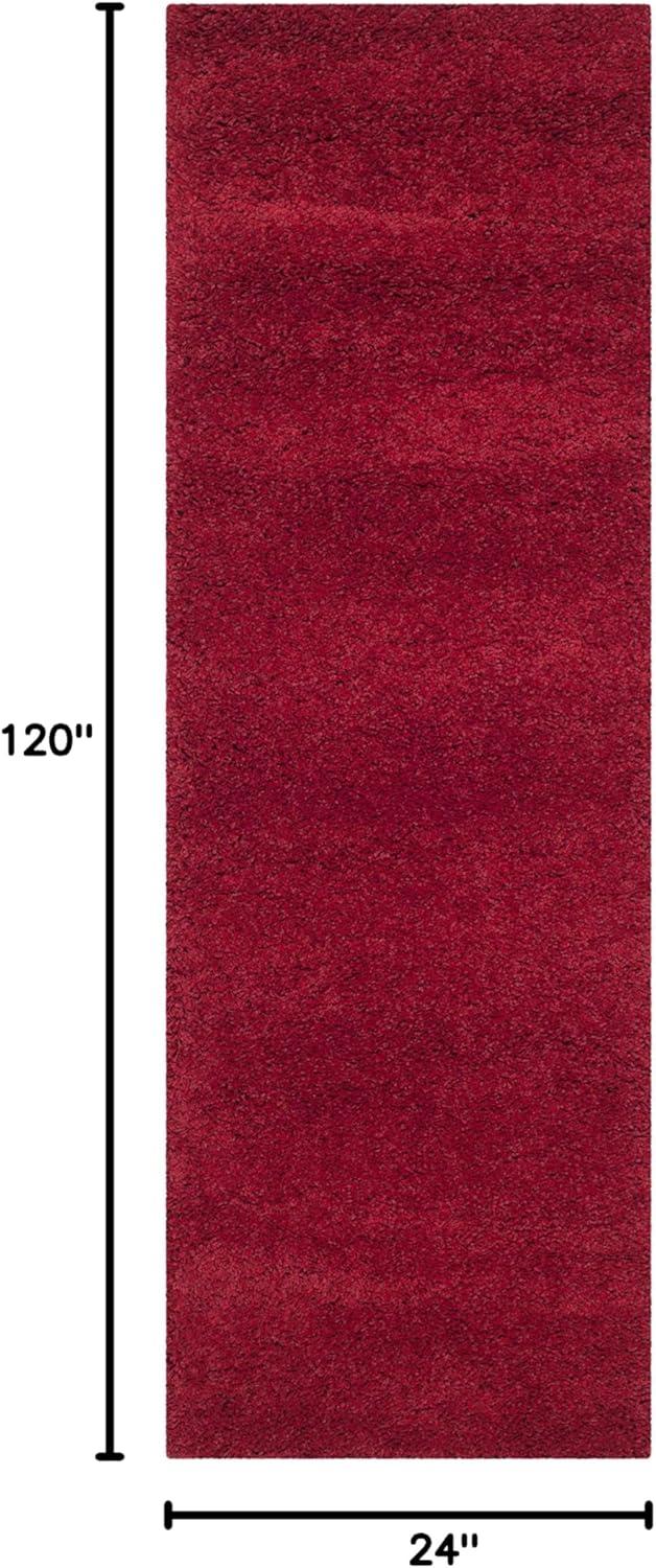 image:imageSAFAVIEH Milan Shag Collection Area Rug 51 x 8 Aqua Blue Solid Design NonShedding amp Easy to Clean Plush Thick Pile Ideal for Living Room Bedroom SG1806060Red