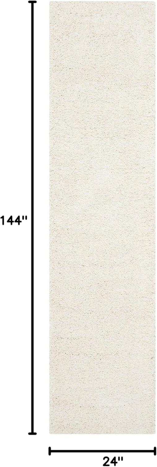 image:imageSAFAVIEH Milan Shag Collection Area Rug 51 x 8 Aqua Blue Solid Design NonShedding amp Easy to Clean Plush Thick Pile Ideal for Living Room Bedroom SG1806060Ivory
