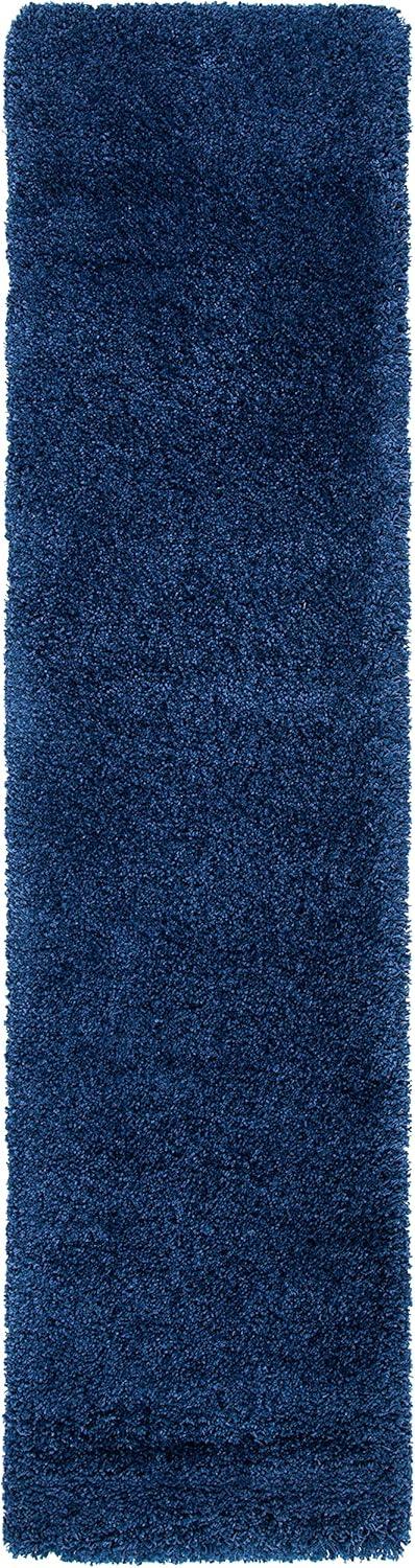 image:imageSAFAVIEH Milan Shag Collection Area Rug 51 x 8 Aqua Blue Solid Design NonShedding amp Easy to Clean Plush Thick Pile Ideal for Living Room Bedroom SG1806060Navy