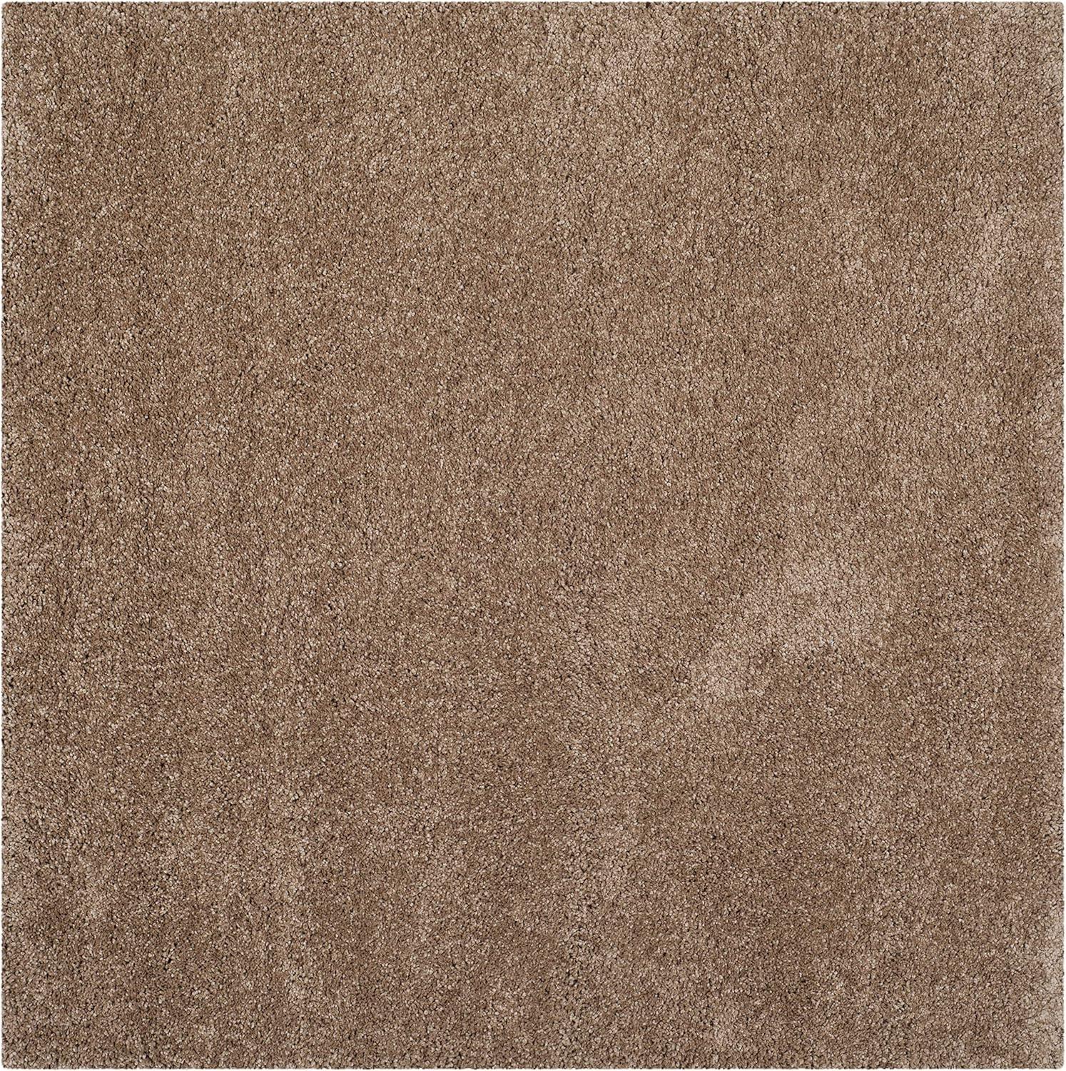 image:imageSAFAVIEH Milan Shag Collection Area Rug 51 x 8 Aqua Blue Solid Design NonShedding amp Easy to Clean Plush Thick Pile Ideal for Living Room Bedroom SG1806060Dark Beige