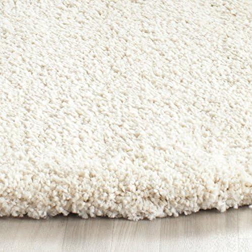 image:imageSAFAVIEH Milan Shag Collection Area Rug 51 x 8 Aqua Blue Solid Design NonShedding amp Easy to Clean Plush Thick Pile Ideal for Living Room Bedroom SG1806060Ivory