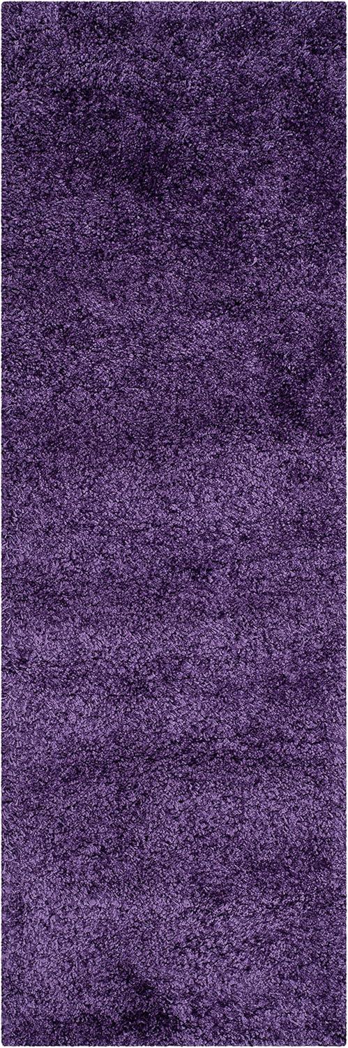 image:imageSAFAVIEH Milan Shag Collection Area Rug 51 x 8 Aqua Blue Solid Design NonShedding amp Easy to Clean Plush Thick Pile Ideal for Living Room Bedroom SG1806060Purple