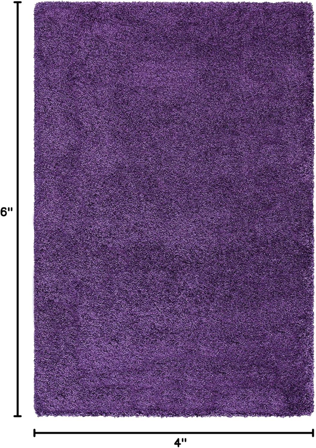 image:imageSAFAVIEH Milan Shag Collection Area Rug 51 x 8 Aqua Blue Solid Design NonShedding amp Easy to Clean Plush Thick Pile Ideal for Living Room Bedroom SG1806060Purple