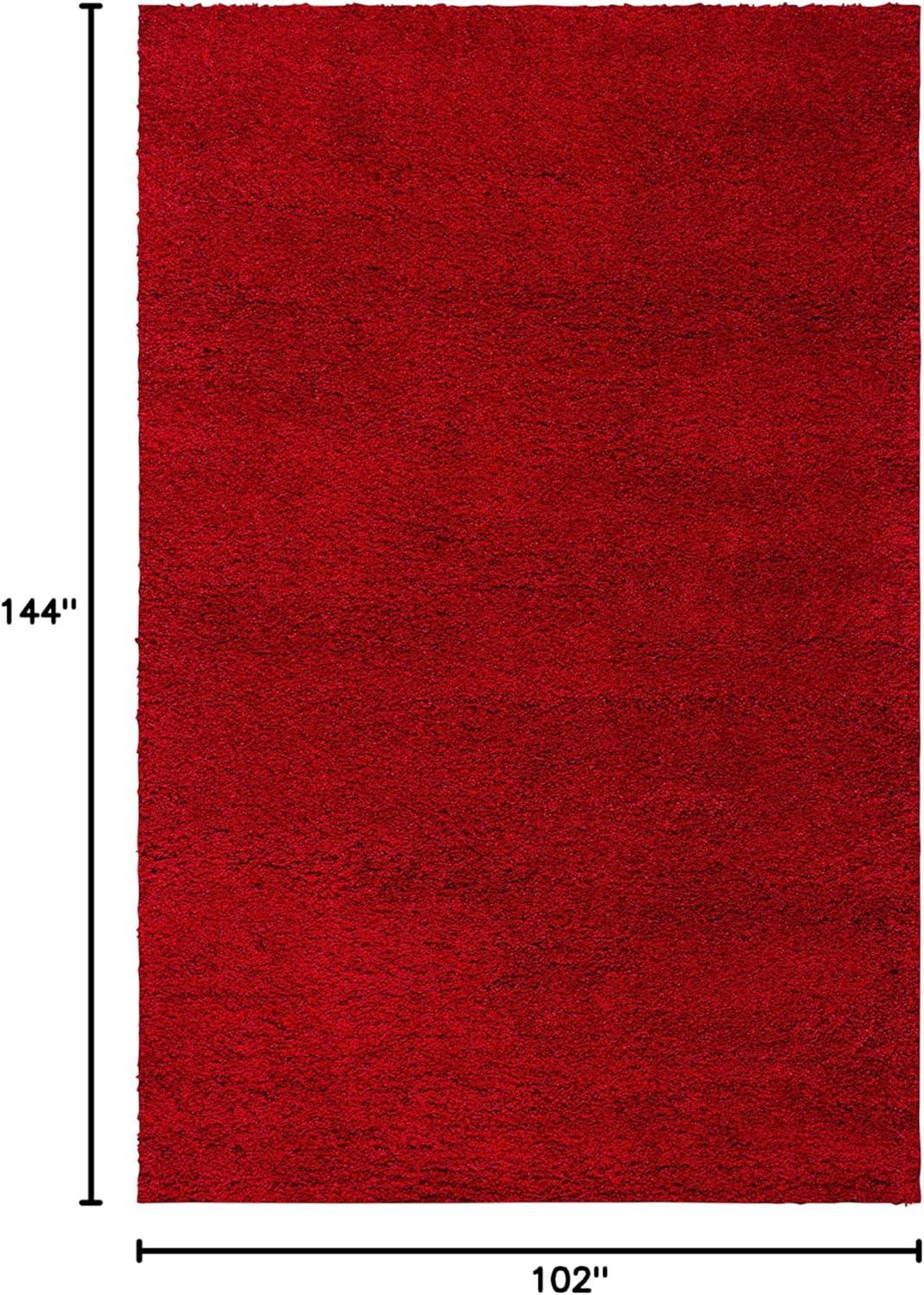 image:imageSAFAVIEH Milan Shag Collection Area Rug 51 x 8 Aqua Blue Solid Design NonShedding amp Easy to Clean Plush Thick Pile Ideal for Living Room Bedroom SG1806060Red