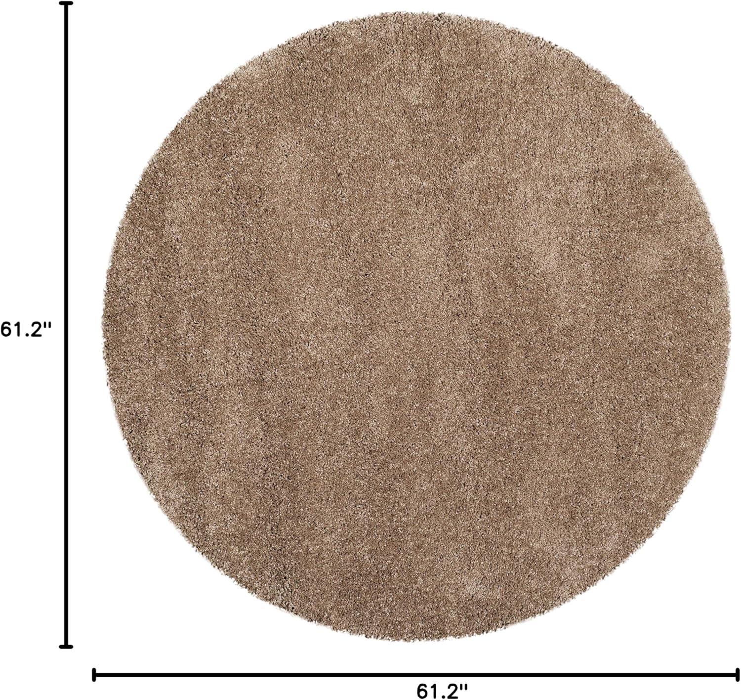 image:imageSAFAVIEH Milan Shag Collection Area Rug 51 x 8 Aqua Blue Solid Design NonShedding amp Easy to Clean Plush Thick Pile Ideal for Living Room Bedroom SG1806060Dark Beige