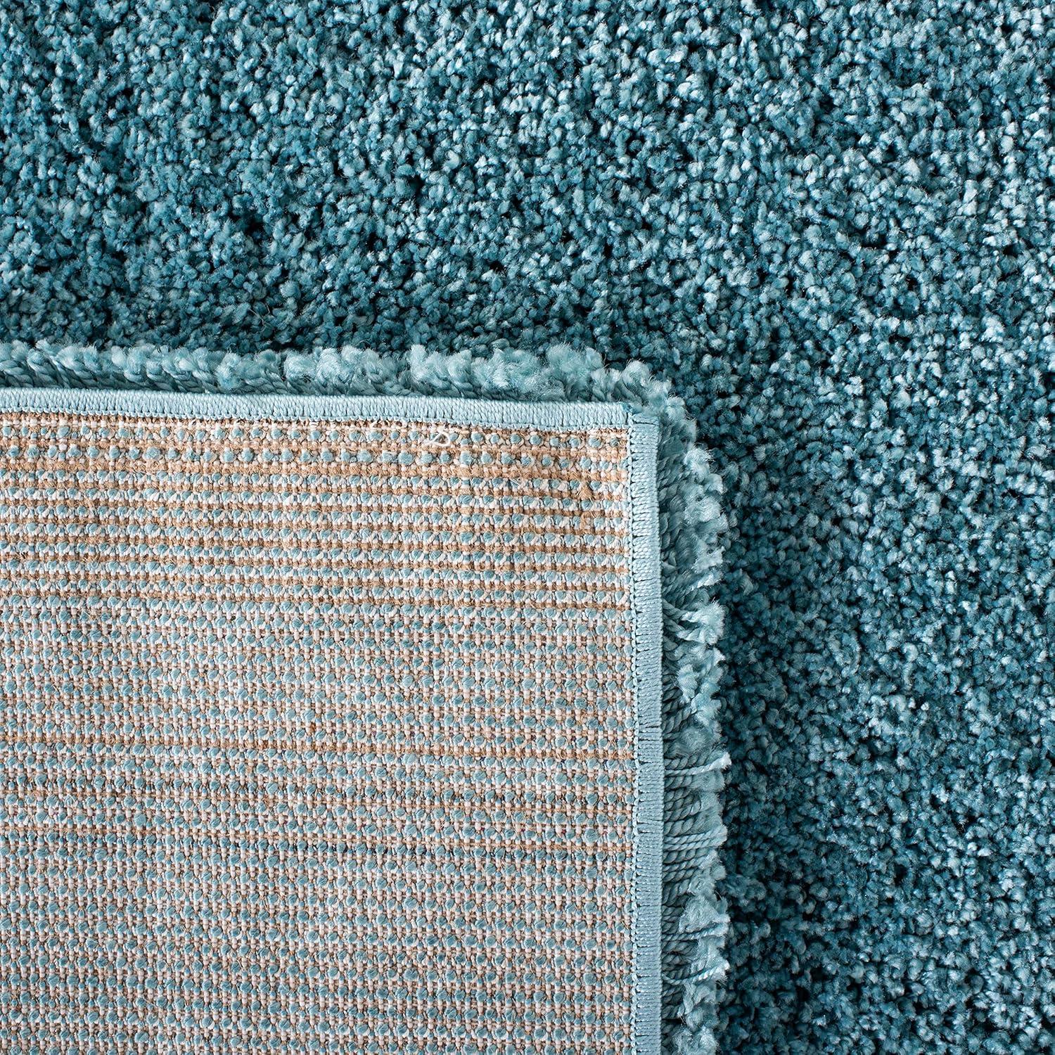 image:imageSAFAVIEH Milan Shag Collection Area Rug 51 x 8 Aqua Blue Solid Design NonShedding amp Easy to Clean Plush Thick Pile Ideal for Living Room Bedroom SG1806060Aqua Blue