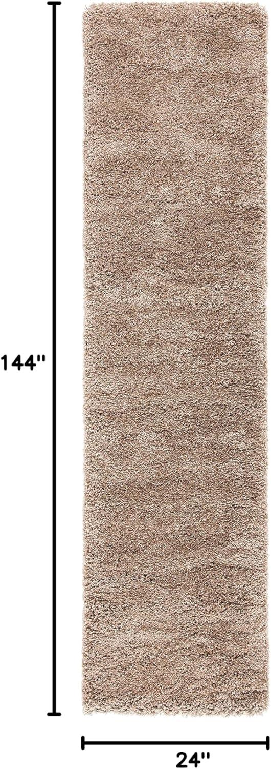 image:imageSAFAVIEH Milan Shag Collection Area Rug 51 x 8 Aqua Blue Solid Design NonShedding amp Easy to Clean Plush Thick Pile Ideal for Living Room Bedroom SG1806060Dark Beige