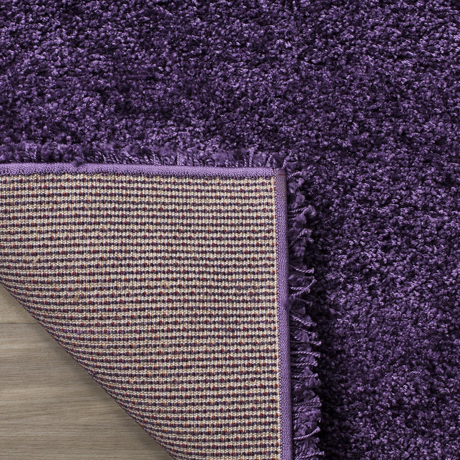 image:imageSAFAVIEH Milan Shag Collection Area Rug 51 x 8 Aqua Blue Solid Design NonShedding amp Easy to Clean Plush Thick Pile Ideal for Living Room Bedroom SG1806060Purple