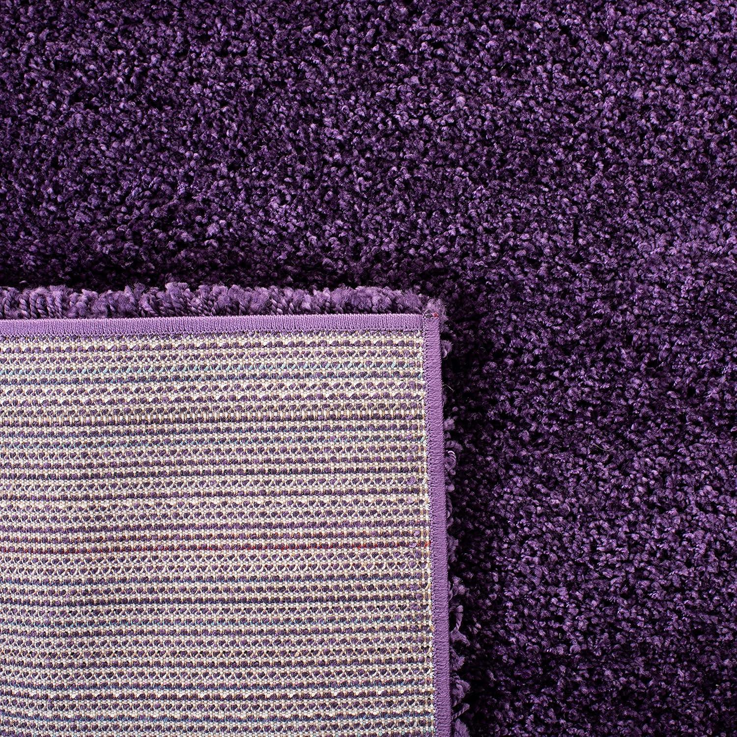 image:imageSAFAVIEH Milan Shag Collection Area Rug 51 x 8 Aqua Blue Solid Design NonShedding amp Easy to Clean Plush Thick Pile Ideal for Living Room Bedroom SG1806060Purple