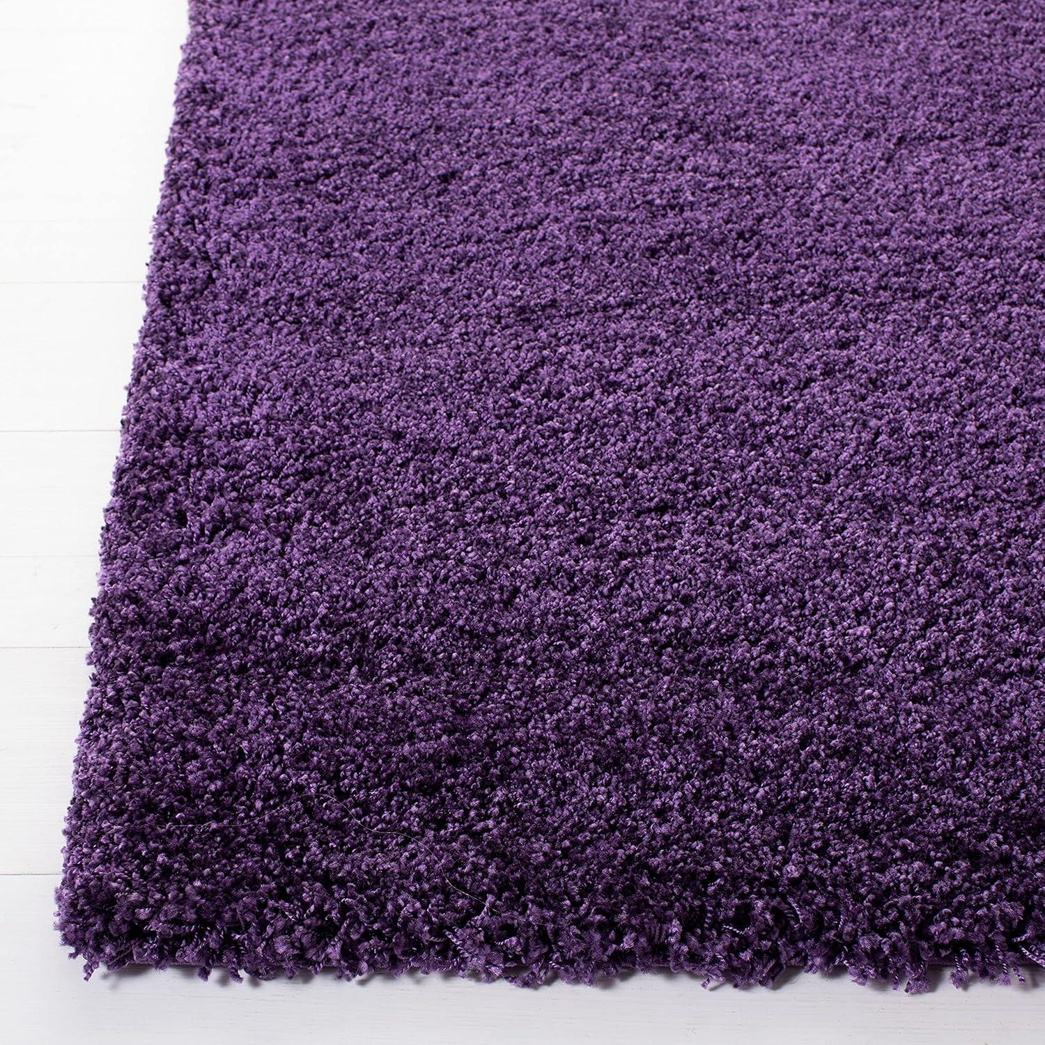 image:imageSAFAVIEH Milan Shag Collection Area Rug 51 x 8 Aqua Blue Solid Design NonShedding amp Easy to Clean Plush Thick Pile Ideal for Living Room Bedroom SG1806060Purple