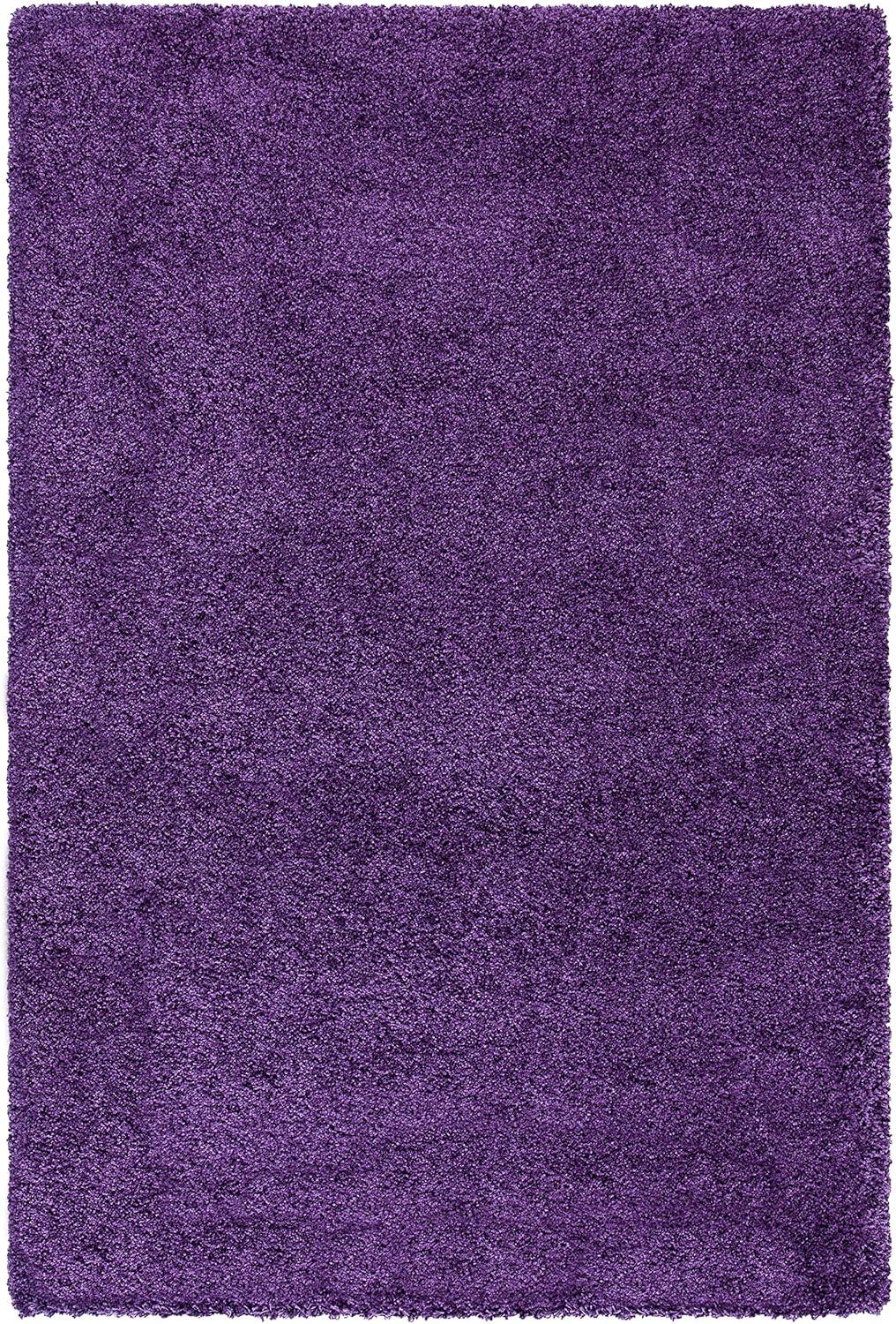 image:imageSAFAVIEH Milan Shag Collection Area Rug 51 x 8 Aqua Blue Solid Design NonShedding amp Easy to Clean Plush Thick Pile Ideal for Living Room Bedroom SG1806060Purple