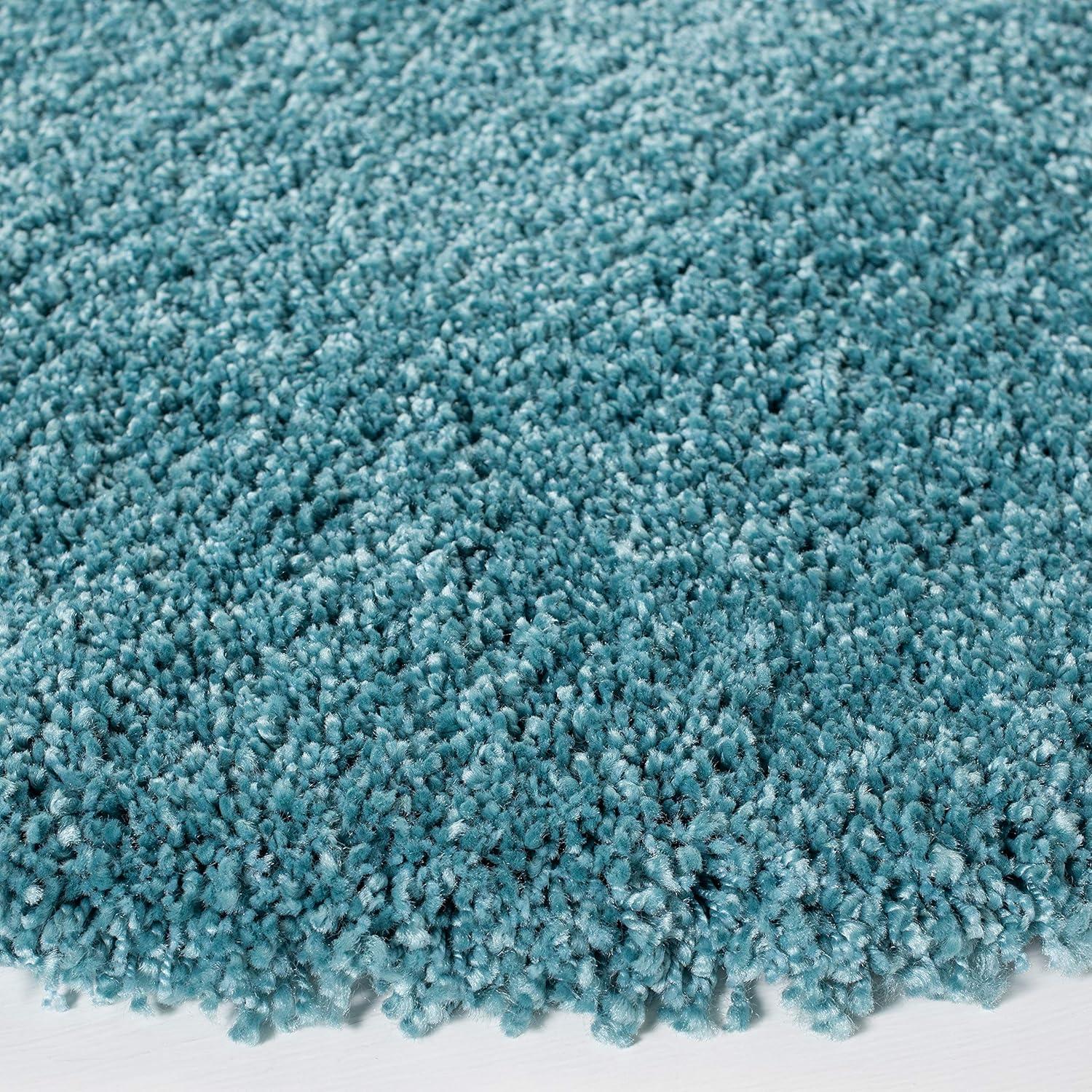 image:imageSAFAVIEH Milan Shag Collection Area Rug 51 x 8 Aqua Blue Solid Design NonShedding amp Easy to Clean Plush Thick Pile Ideal for Living Room Bedroom SG1806060Aqua Blue