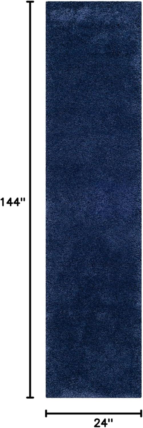 image:imageSAFAVIEH Milan Shag Collection Area Rug 51 x 8 Aqua Blue Solid Design NonShedding amp Easy to Clean Plush Thick Pile Ideal for Living Room Bedroom SG1806060Navy