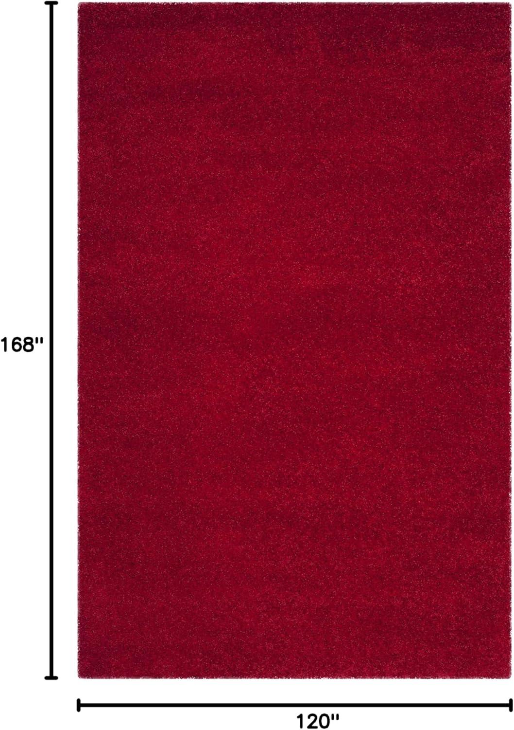 image:imageSAFAVIEH Milan Shag Collection Area Rug 51 x 8 Aqua Blue Solid Design NonShedding amp Easy to Clean Plush Thick Pile Ideal for Living Room Bedroom SG1806060Red