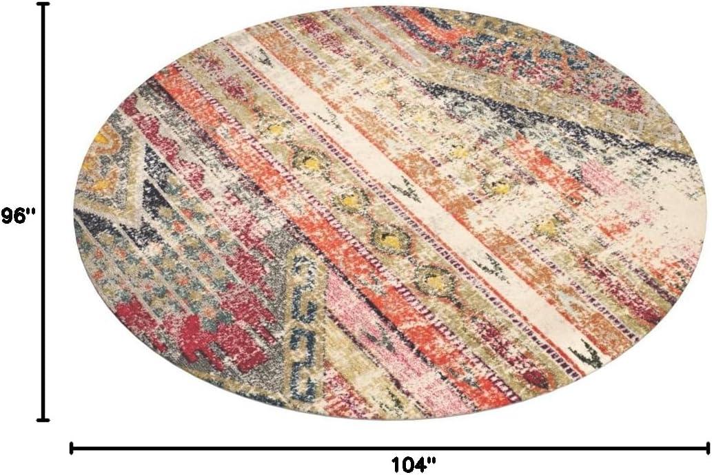 image:imageSAFAVIEH Monaco Collection Area Rug 51 x 77 Multi Boho Chic Tribal Distressed Design NonShedding amp Easy Care Ideal for High Traffic Areas in Living Room Bedroom MNC222FLight GreyMulti