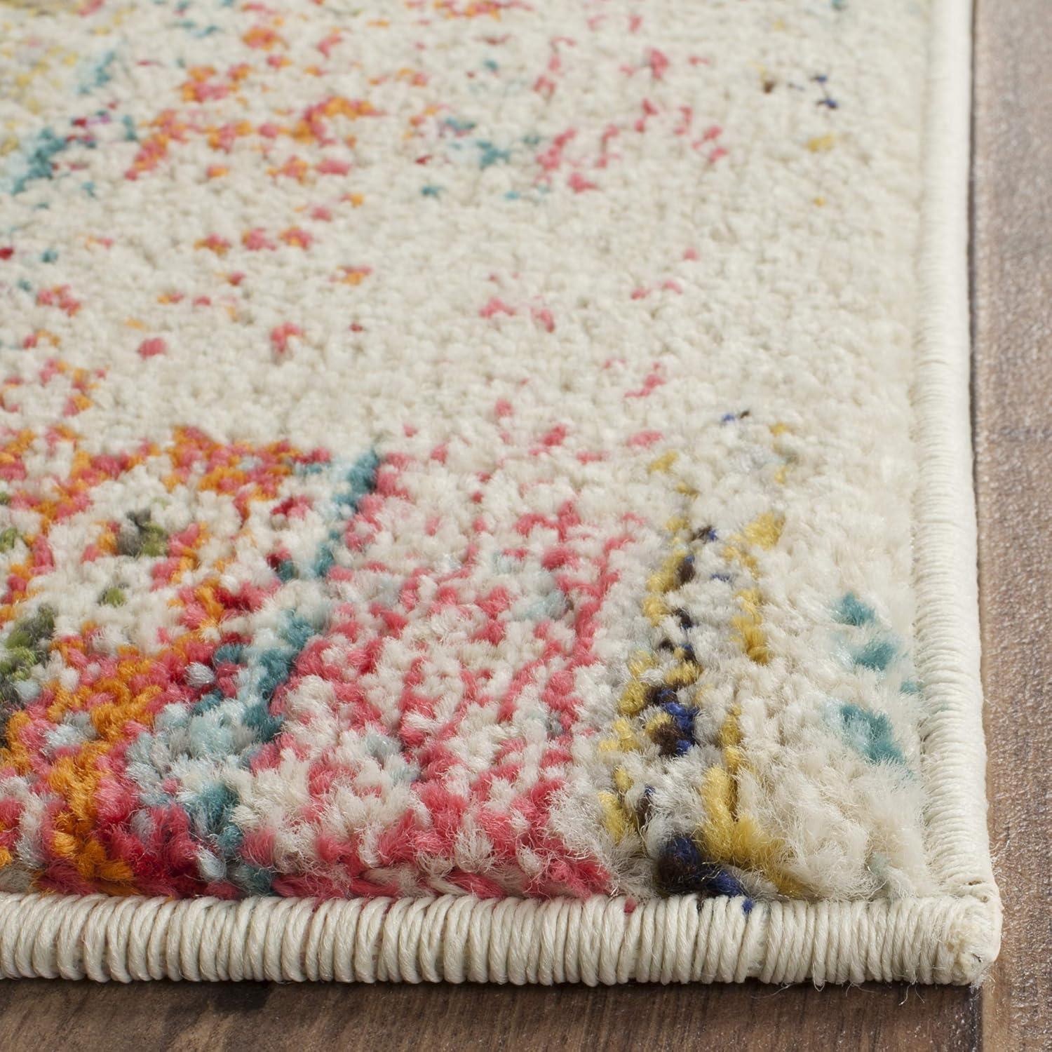 image:imageSAFAVIEH Monaco Collection Area Rug 51 x 77 Multi Boho Chic Tribal Distressed Design NonShedding amp Easy Care Ideal for High Traffic Areas in Living Room Bedroom MNC222FMulti Color