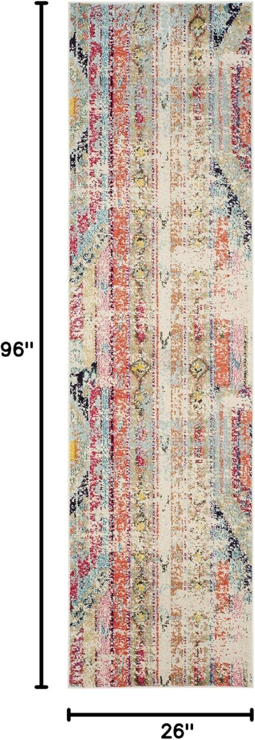 image:imageSAFAVIEH Monaco Collection Area Rug 51 x 77 Multi Boho Chic Tribal Distressed Design NonShedding amp Easy Care Ideal for High Traffic Areas in Living Room Bedroom MNC222FMulti Color