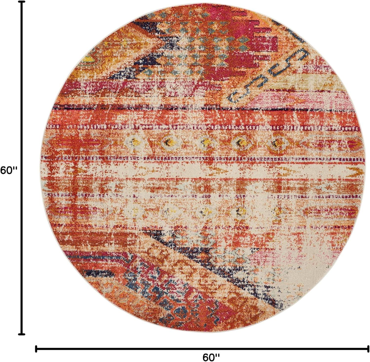 image:imageSAFAVIEH Monaco Collection Area Rug 51 x 77 Multi Boho Chic Tribal Distressed Design NonShedding amp Easy Care Ideal for High Traffic Areas in Living Room Bedroom MNC222FOrangeMulti