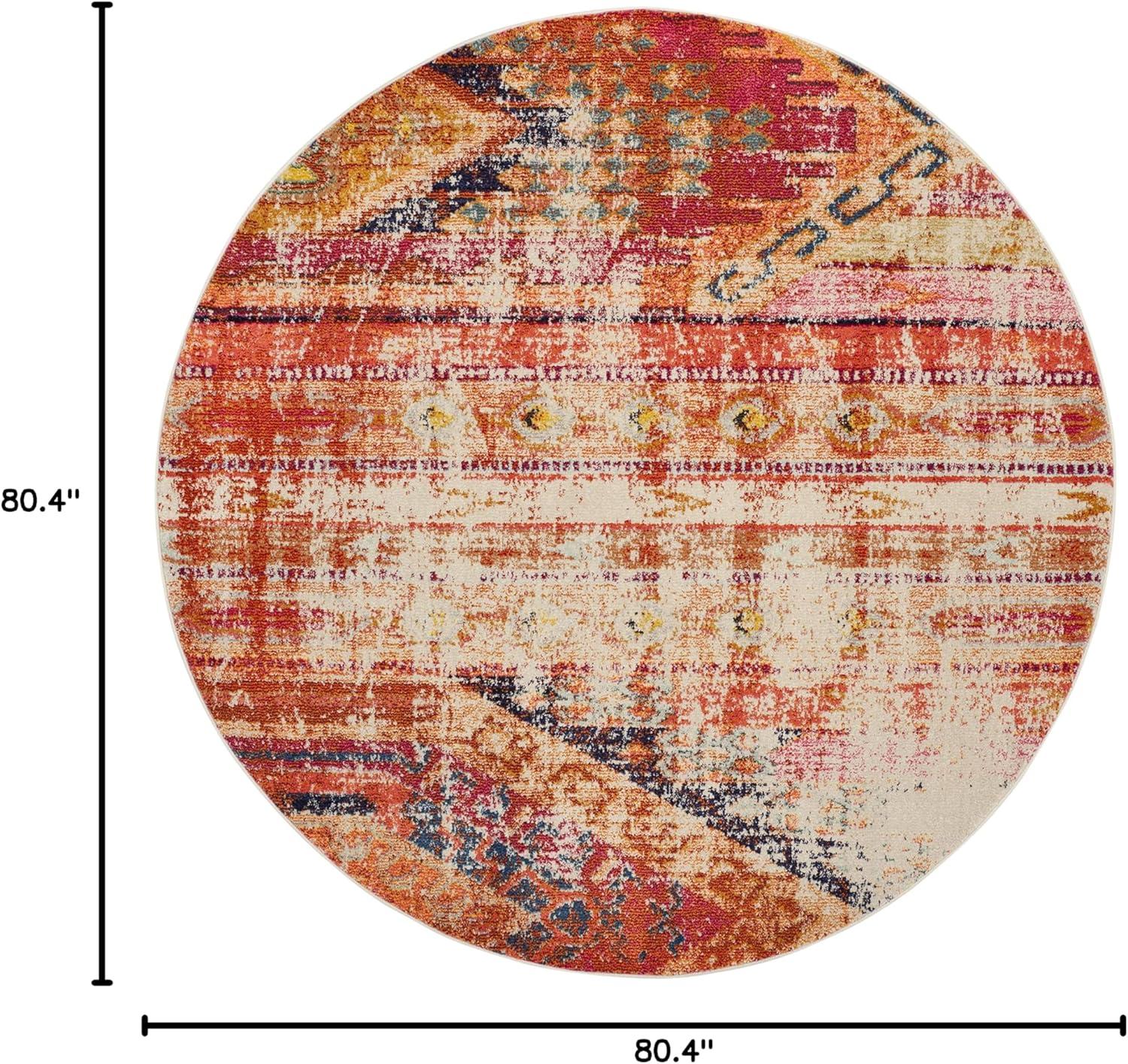 image:imageSAFAVIEH Monaco Collection Area Rug 51 x 77 Multi Boho Chic Tribal Distressed Design NonShedding amp Easy Care Ideal for High Traffic Areas in Living Room Bedroom MNC222FOrangeMulti