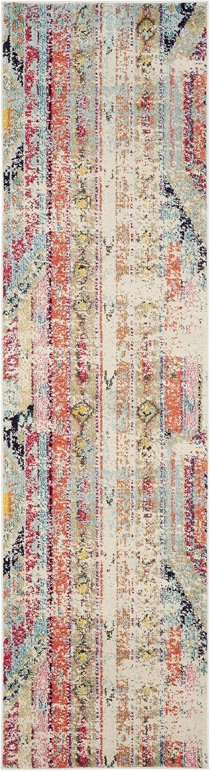image:imageSAFAVIEH Monaco Collection Area Rug 51 x 77 Multi Boho Chic Tribal Distressed Design NonShedding amp Easy Care Ideal for High Traffic Areas in Living Room Bedroom MNC222FMulti Color