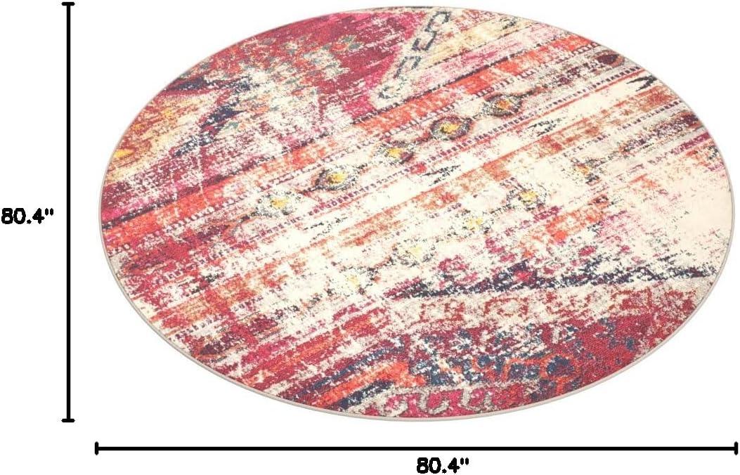 image:imageSAFAVIEH Monaco Collection Area Rug 51 x 77 Multi Boho Chic Tribal Distressed Design NonShedding amp Easy Care Ideal for High Traffic Areas in Living Room Bedroom MNC222FMagentaMulti