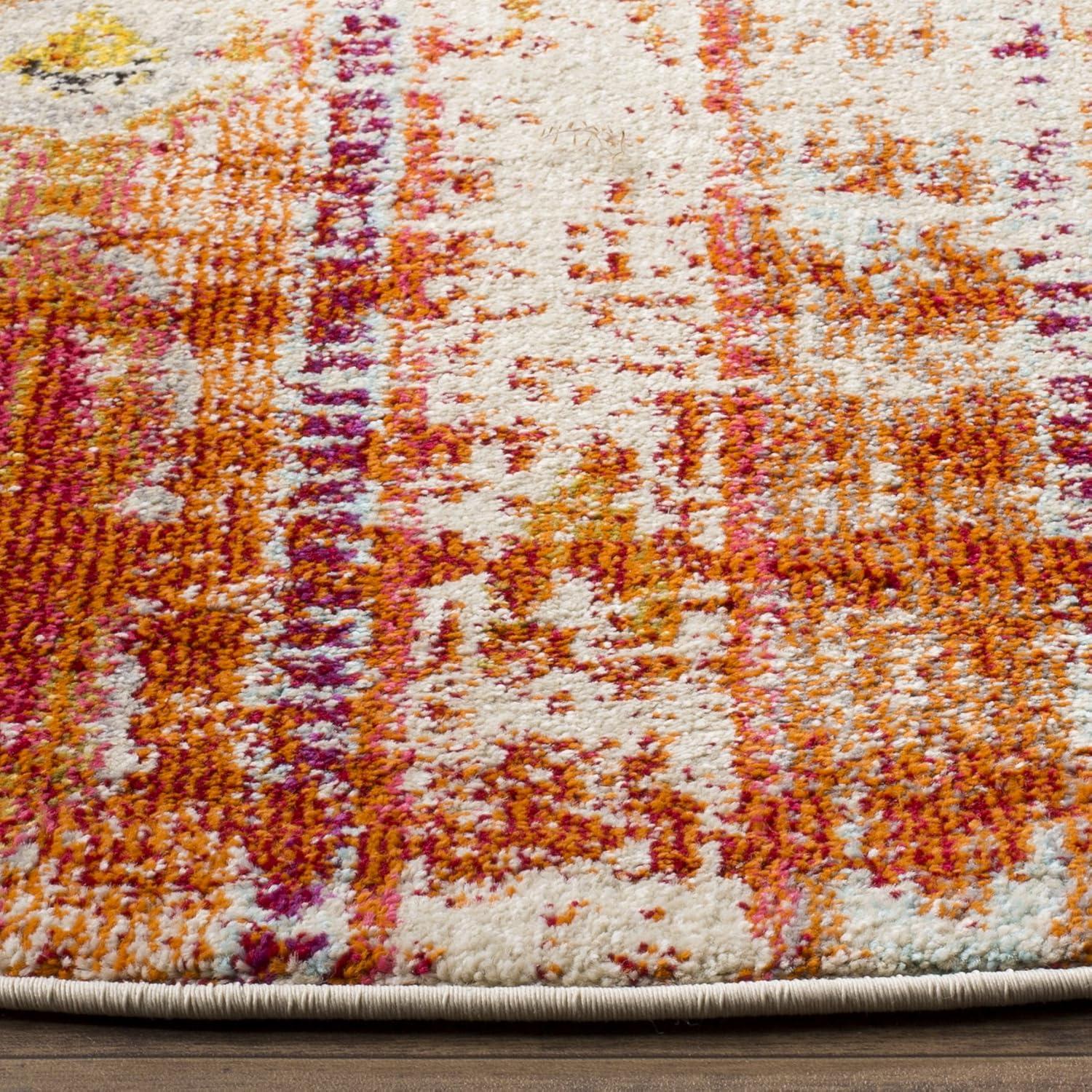 image:imageSAFAVIEH Monaco Collection Area Rug 51 x 77 Multi Boho Chic Tribal Distressed Design NonShedding amp Easy Care Ideal for High Traffic Areas in Living Room Bedroom MNC222FOrangeMulti