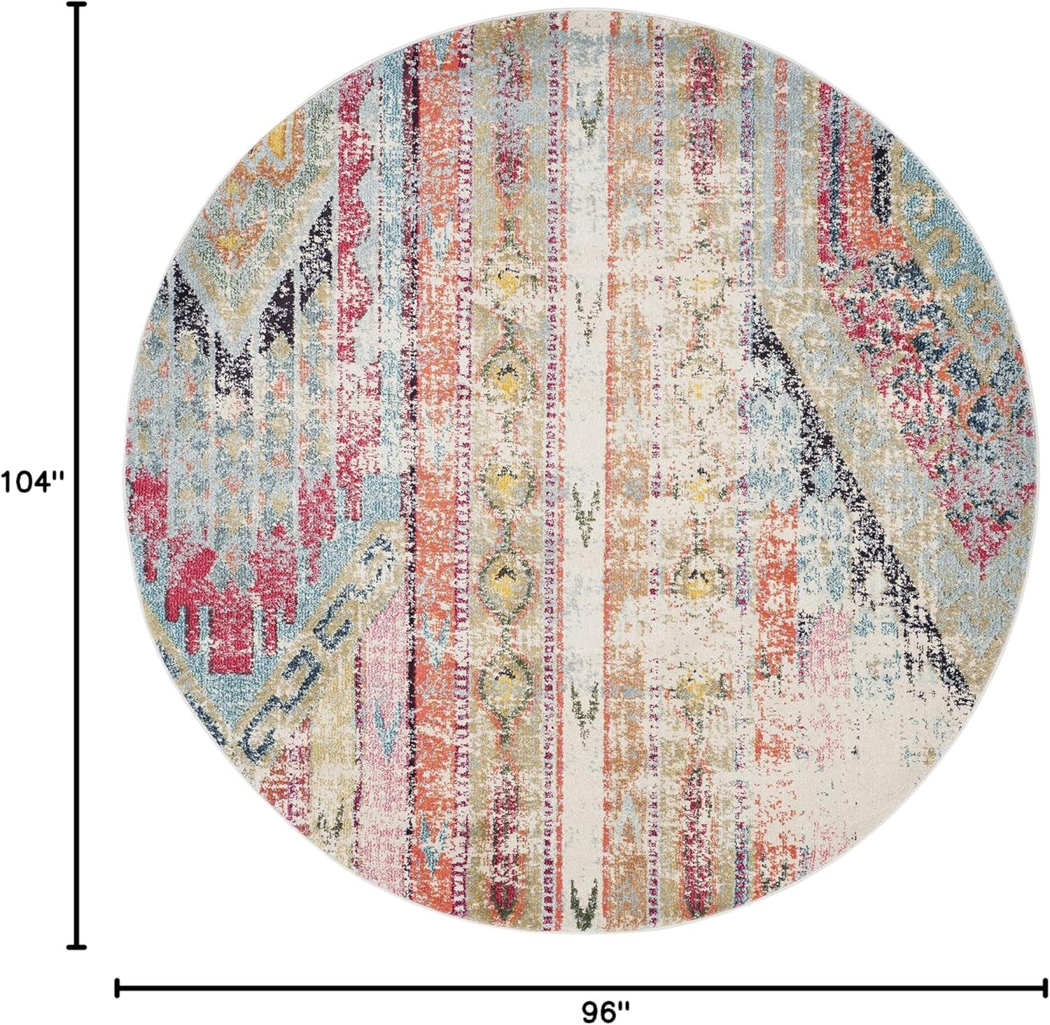 image:imageSAFAVIEH Monaco Collection Area Rug 51 x 77 Multi Boho Chic Tribal Distressed Design NonShedding amp Easy Care Ideal for High Traffic Areas in Living Room Bedroom MNC222FMulti Color