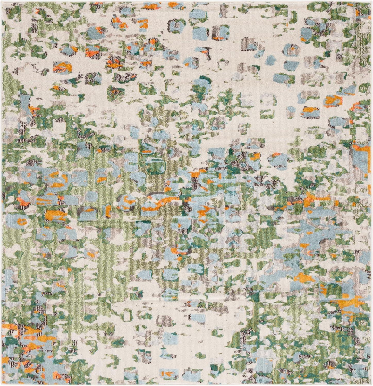 image:imageSAFAVIEH Monaco Collection Area Rug 8 x 10 Pink amp Multi Boho Chic Abstract Watercolor Design NonShedding amp Easy Care Ideal for High Traffic Areas in Living Room Bedroom MNC225DSageRust