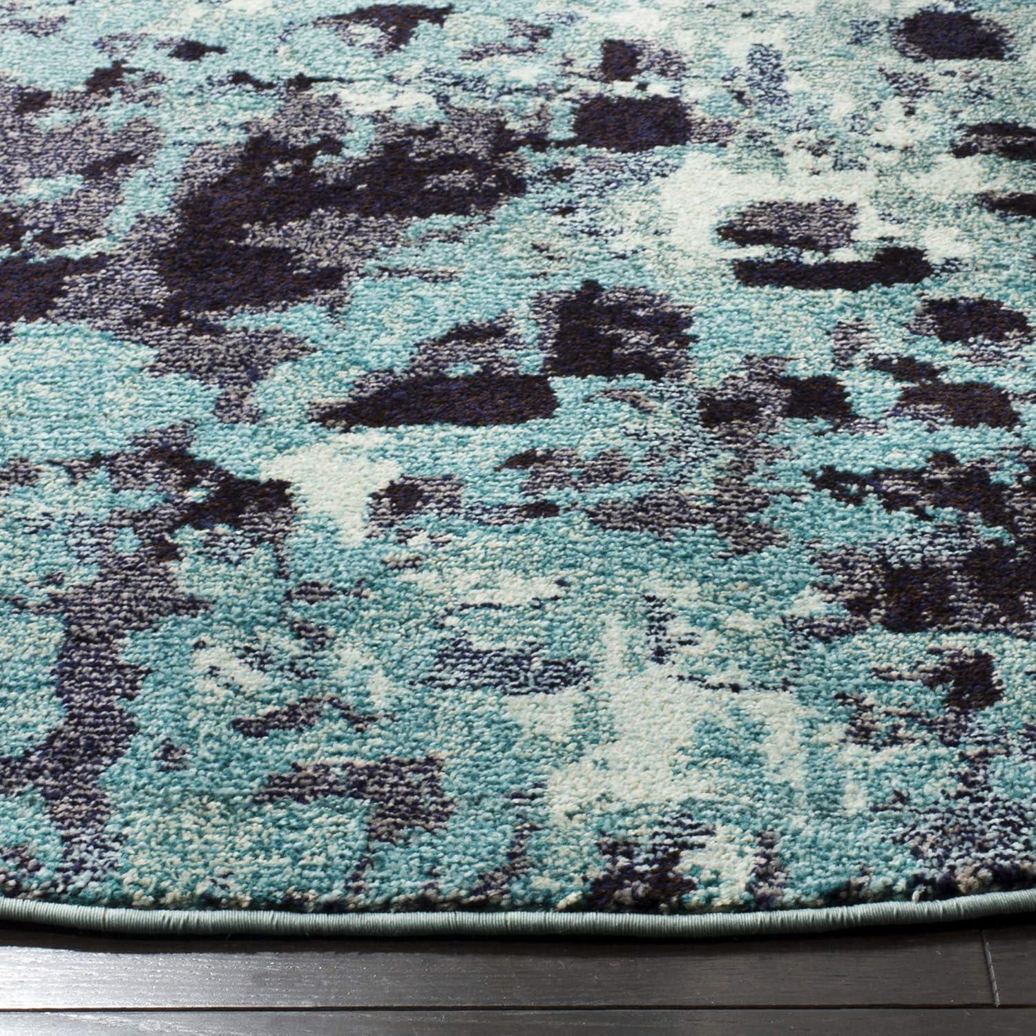 image:imageSAFAVIEH Monaco Collection Area Rug 8 x 10 Pink amp Multi Boho Chic Abstract Watercolor Design NonShedding amp Easy Care Ideal for High Traffic Areas in Living Room Bedroom MNC225DLight BlueMulti