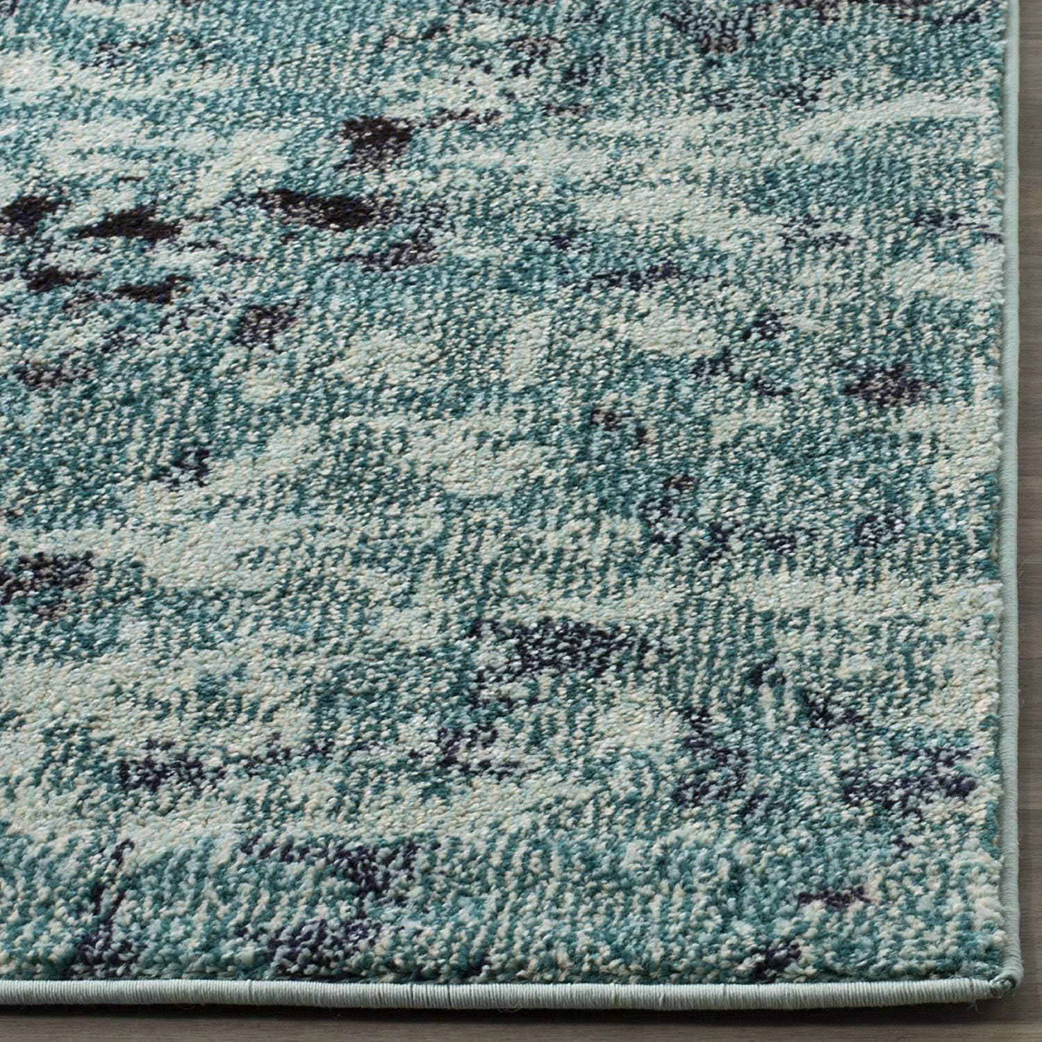 image:imageSAFAVIEH Monaco Collection Area Rug 8 x 10 Pink amp Multi Boho Chic Abstract Watercolor Design NonShedding amp Easy Care Ideal for High Traffic Areas in Living Room Bedroom MNC225DLight BlueMulti