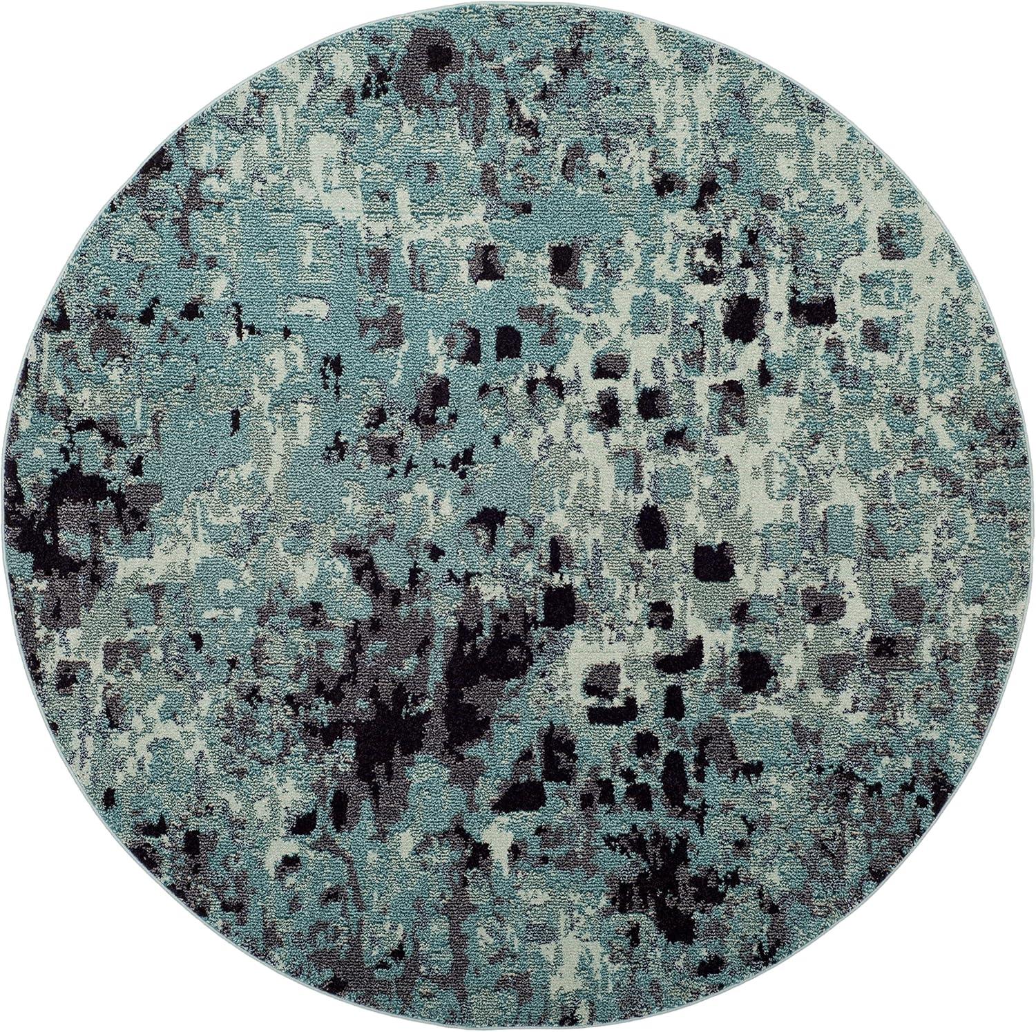 image:imageSAFAVIEH Monaco Collection Area Rug 8 x 10 Pink amp Multi Boho Chic Abstract Watercolor Design NonShedding amp Easy Care Ideal for High Traffic Areas in Living Room Bedroom MNC225DLight BlueMulti