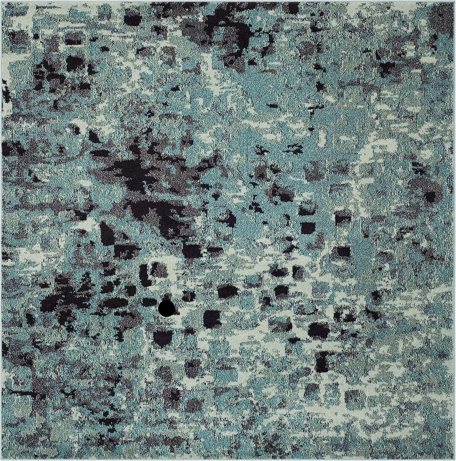 image:imageSAFAVIEH Monaco Collection Area Rug 8 x 10 Pink amp Multi Boho Chic Abstract Watercolor Design NonShedding amp Easy Care Ideal for High Traffic Areas in Living Room Bedroom MNC225DLight BlueMulti